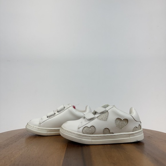 Little Kids Nina Esti White Glitter Heart‎ Low Top Sneakers Shoes Size 9 C GUC - Picture 4 of 8